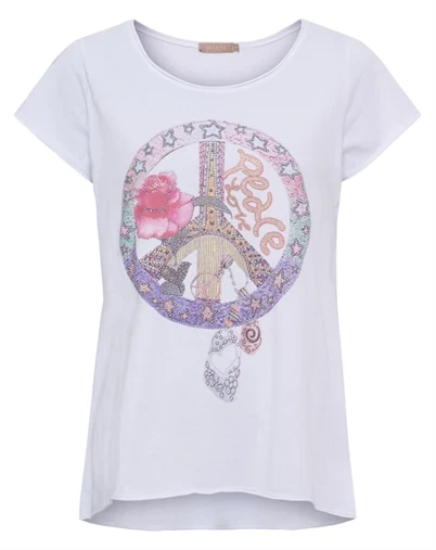 Marta Du Chateau - MDCMarie T-Shirt - Multi Peace